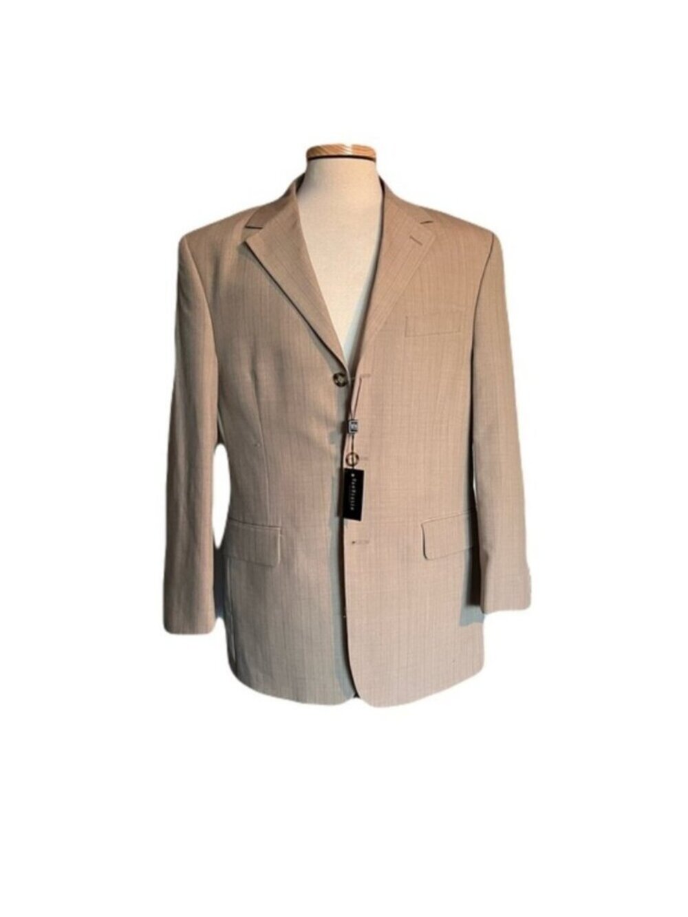 Van Heusen 40R Beige  3 Button Suit Jacket